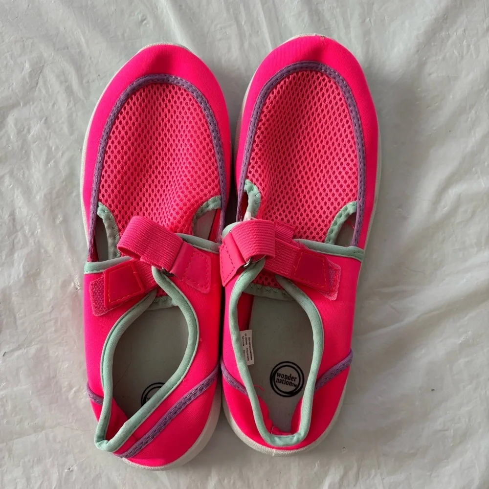 Wonder Nation Pink Toddler Water Shoes SZ 4 - 5 Worn 1X